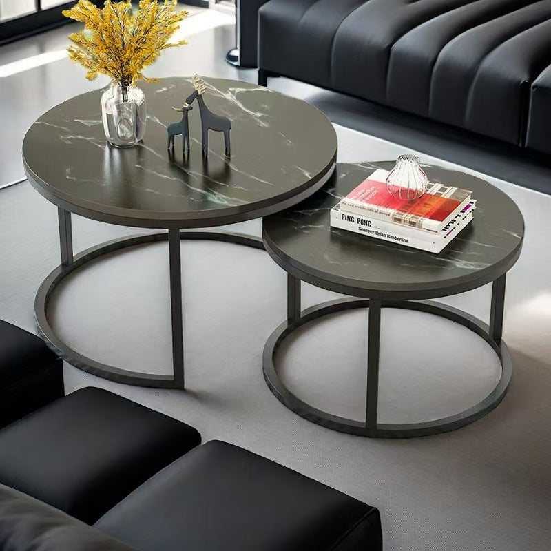 Nesting Coffee & Tea Table with Metal Frame Home Furniture