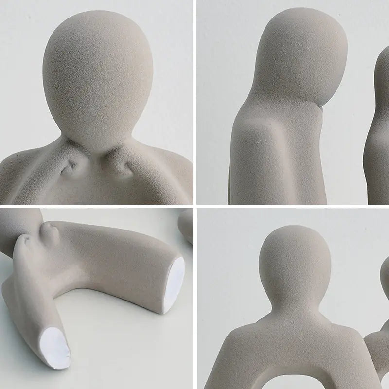 Resin Couple Figurine – Minimalist Abstract Accent for Stylish Interiors
