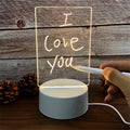 Creative LED Calendar Lamp – Transparent Acrylic Night Light with Erasable Notes