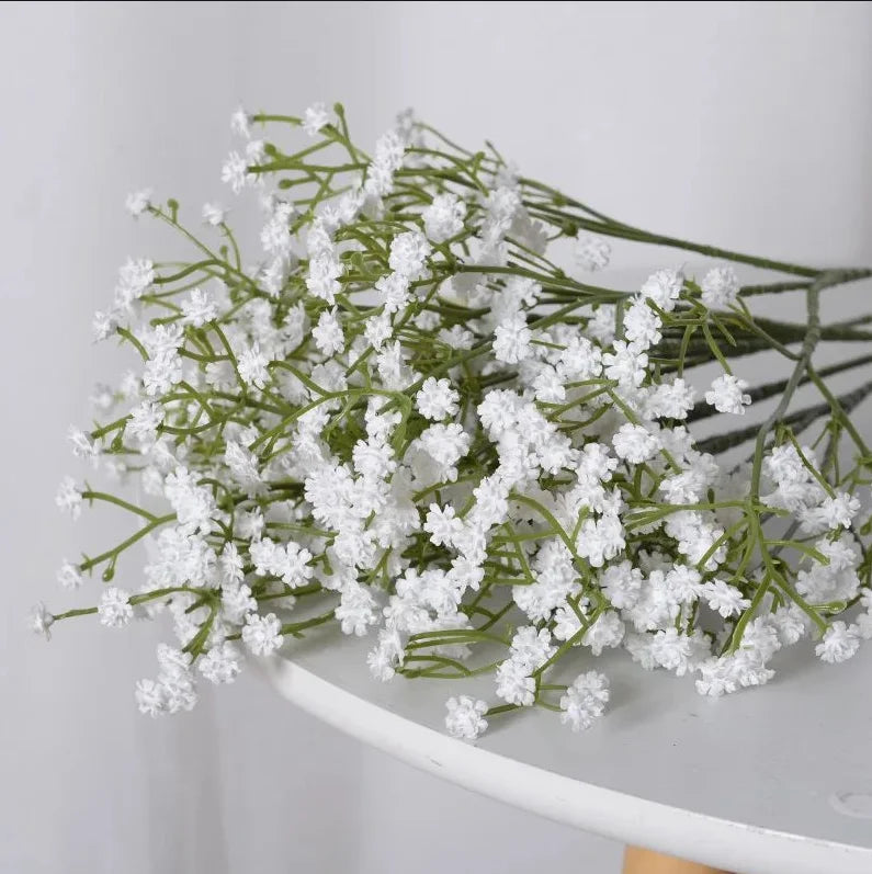 1/3 Pcs White Gypsophila Artificial Flowers Wedding DIY Bouquet Decoration Arrangement Plastic Fake Flowers Home Decoration