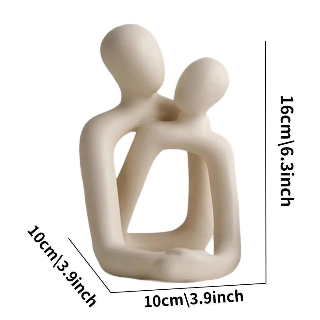 Heartwarming Loving Couple Resin Statue - A Timeless Modern Home Decor