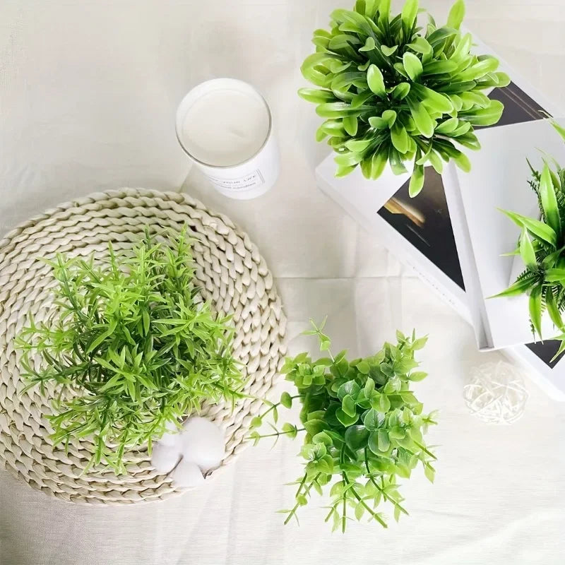 Bulk Artificial Plant Collection – Plastic Bonsai & Faux Green Décor for Home & Garden