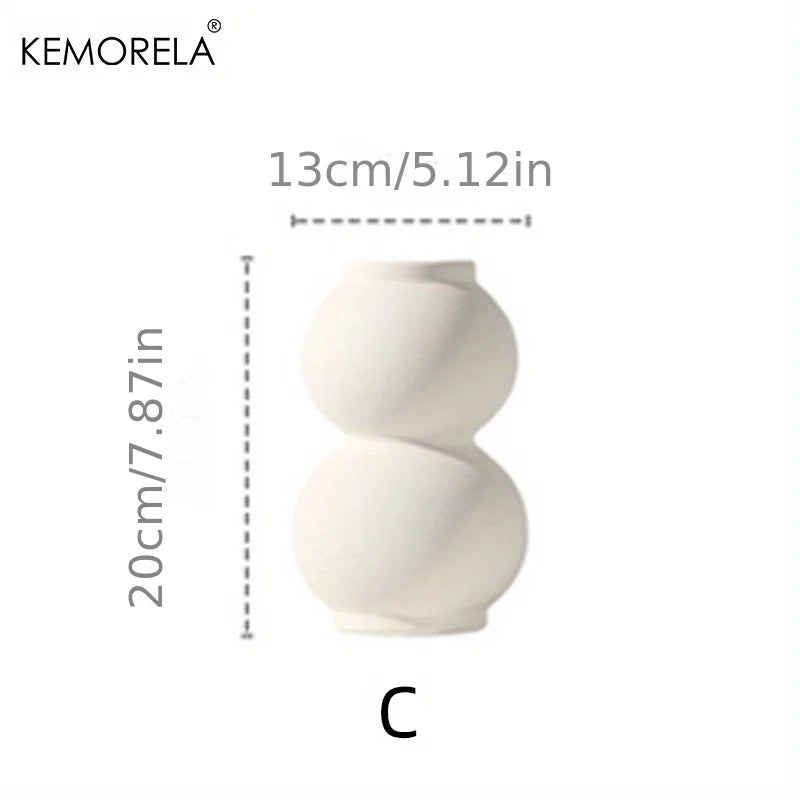 Nordic Ceramic Vase Circular Hollow