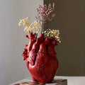 Elegant Anatomical Heart Vase – Nordic Resin Pot for Tabletop Floral Arrangements