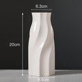 Sleek Modern Ceramic Flower Holder – Timeless White Décor Piece